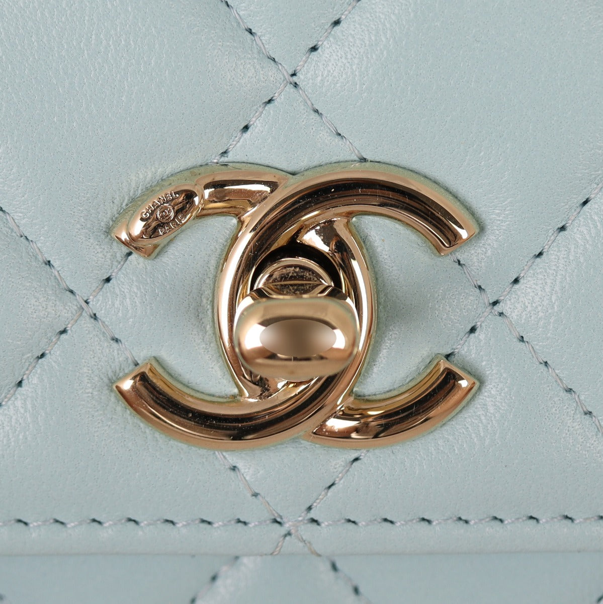 Chanel CC Trendy Wallet on Chain | Baby Blue
