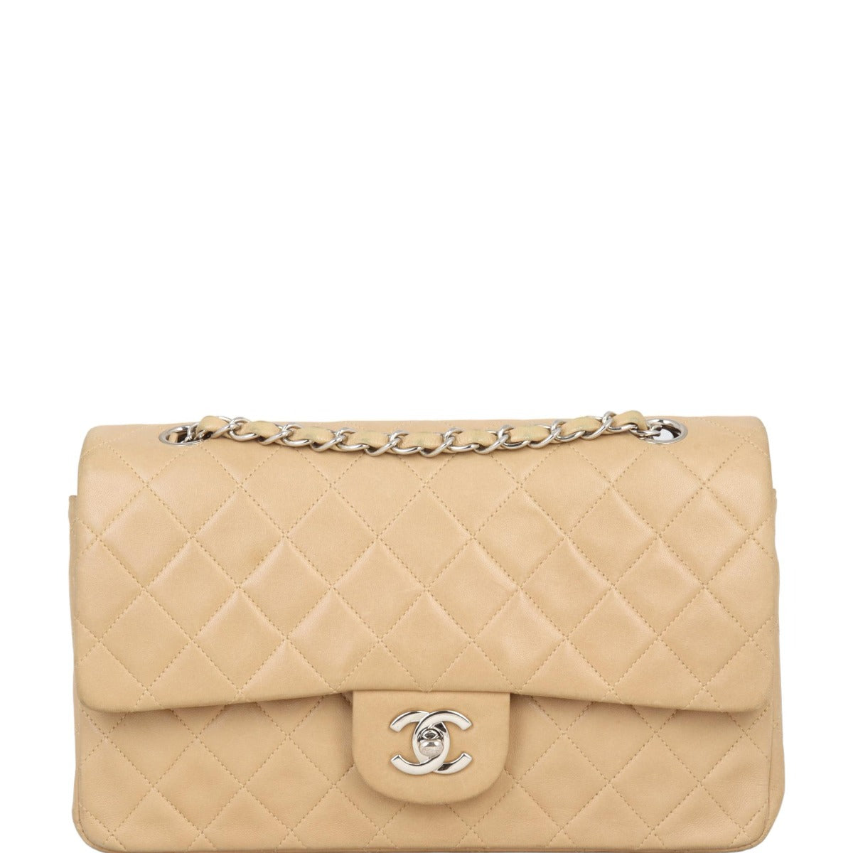 Chanel Classic Double Flap Medium | Beige Vintage