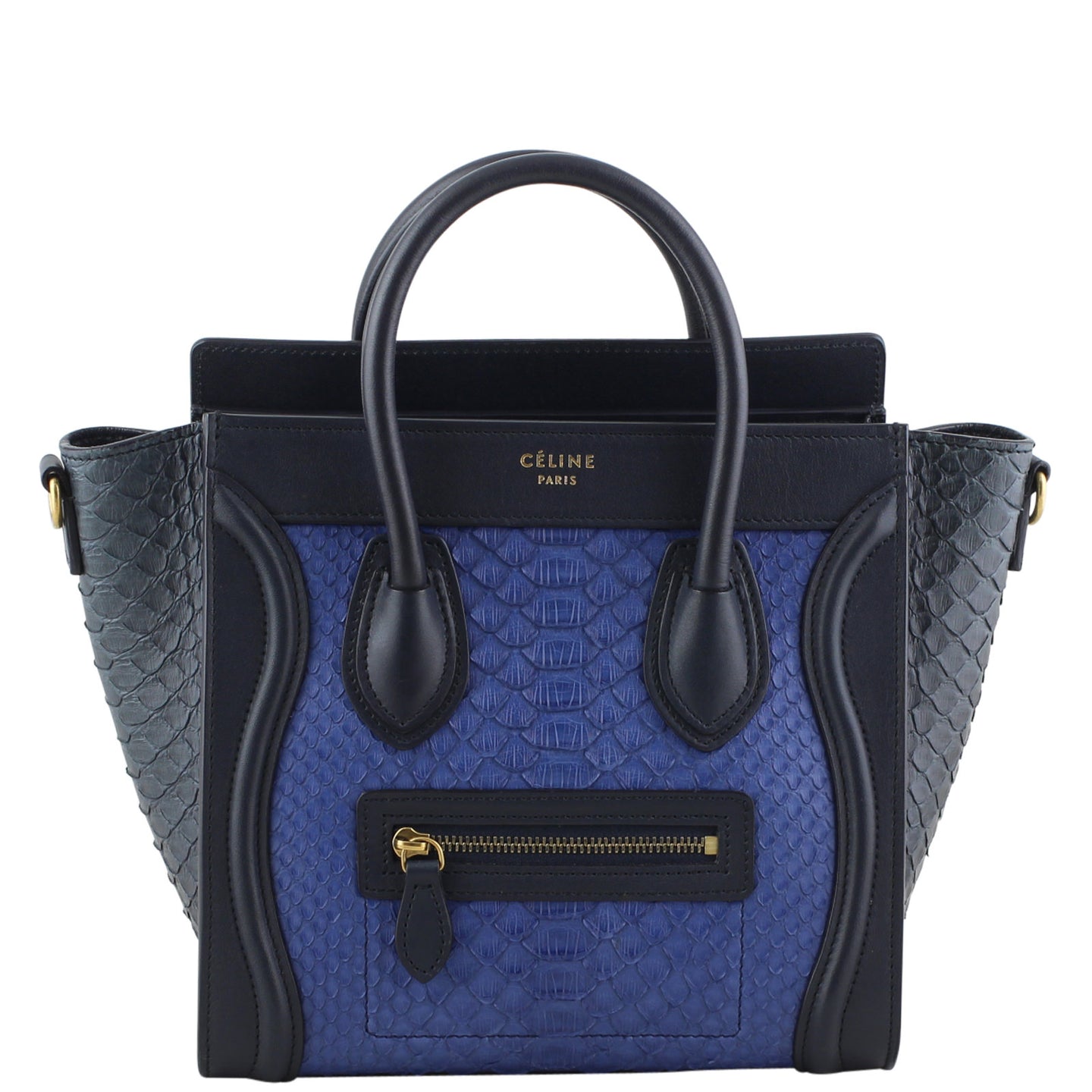 Celine Nano Luggage Tote Python Front