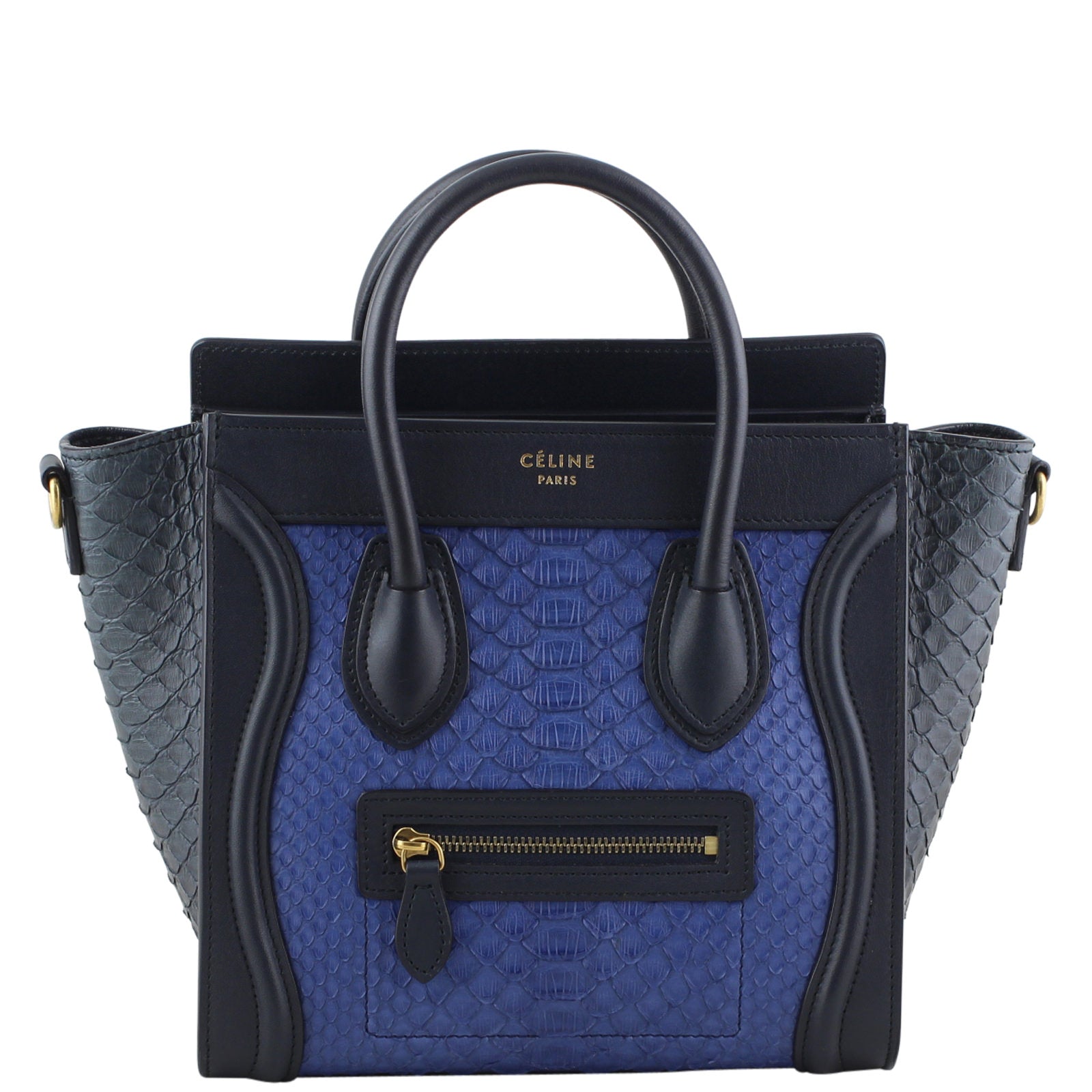Celine Nano Luggage Tote Python Front