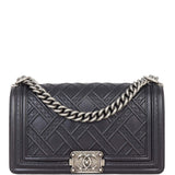 Chanel Boy Old Medium | Black 25 Series