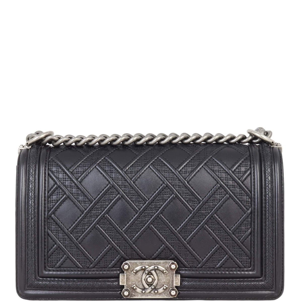 Chanel Boy Old Medium | Black 25 Series