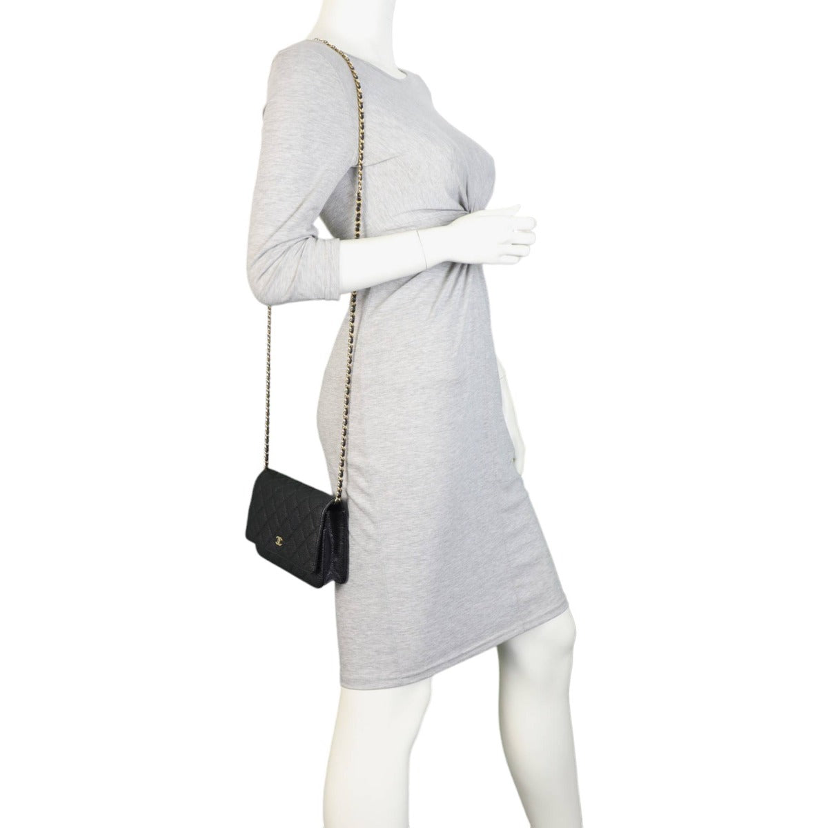 Chanel Classic Wallet on Chain |Caviar