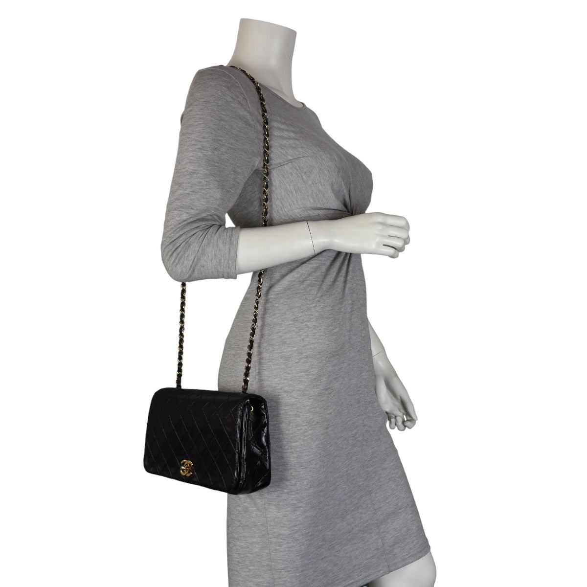 Chanel CC Full Flap Bag Small | Black Diamond