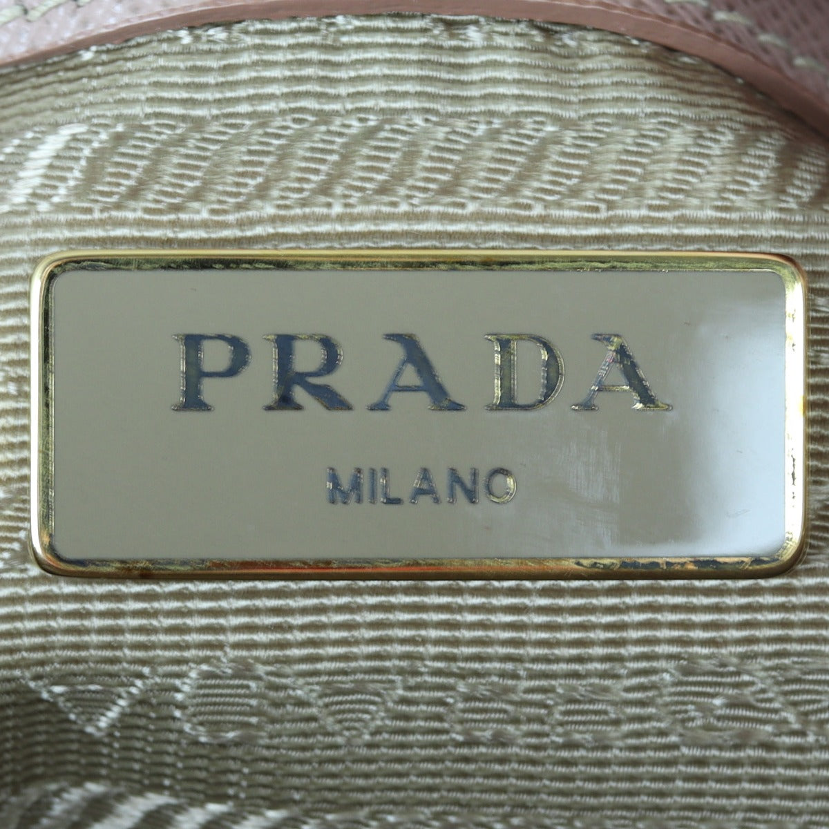 Prada Saffiano Lux Tote Interior Stamp