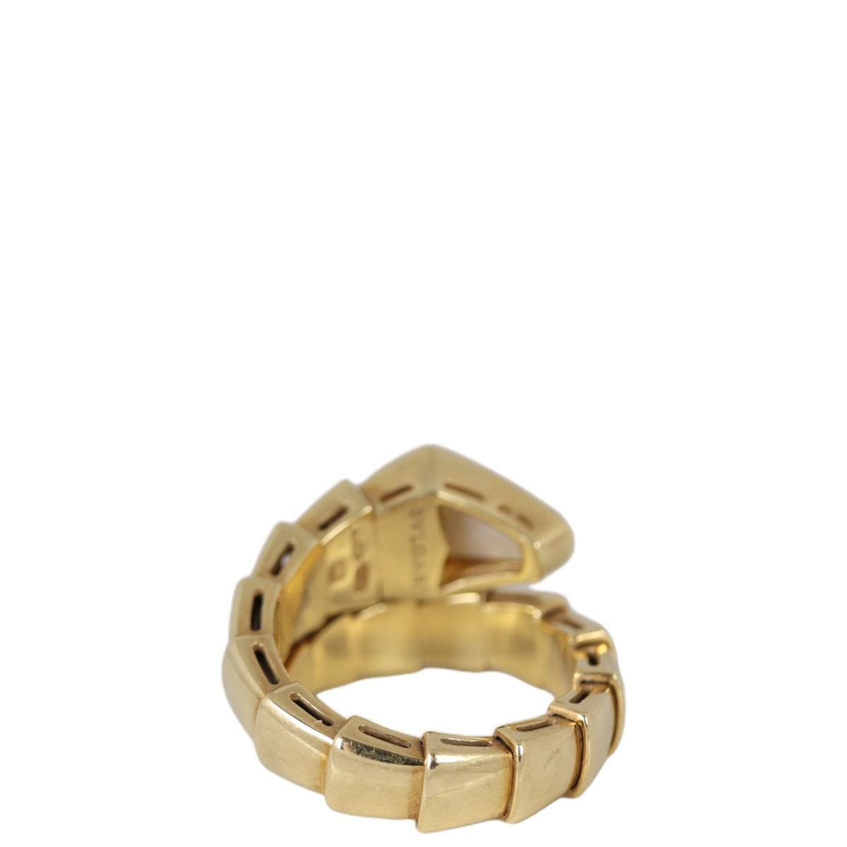 Bvlgari Serpenti Mother of Pearl 18K Yellow Gold Ring