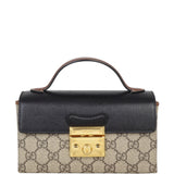 Gucci GG Supreme Padlock Mini Top Handle Shoulder Bag