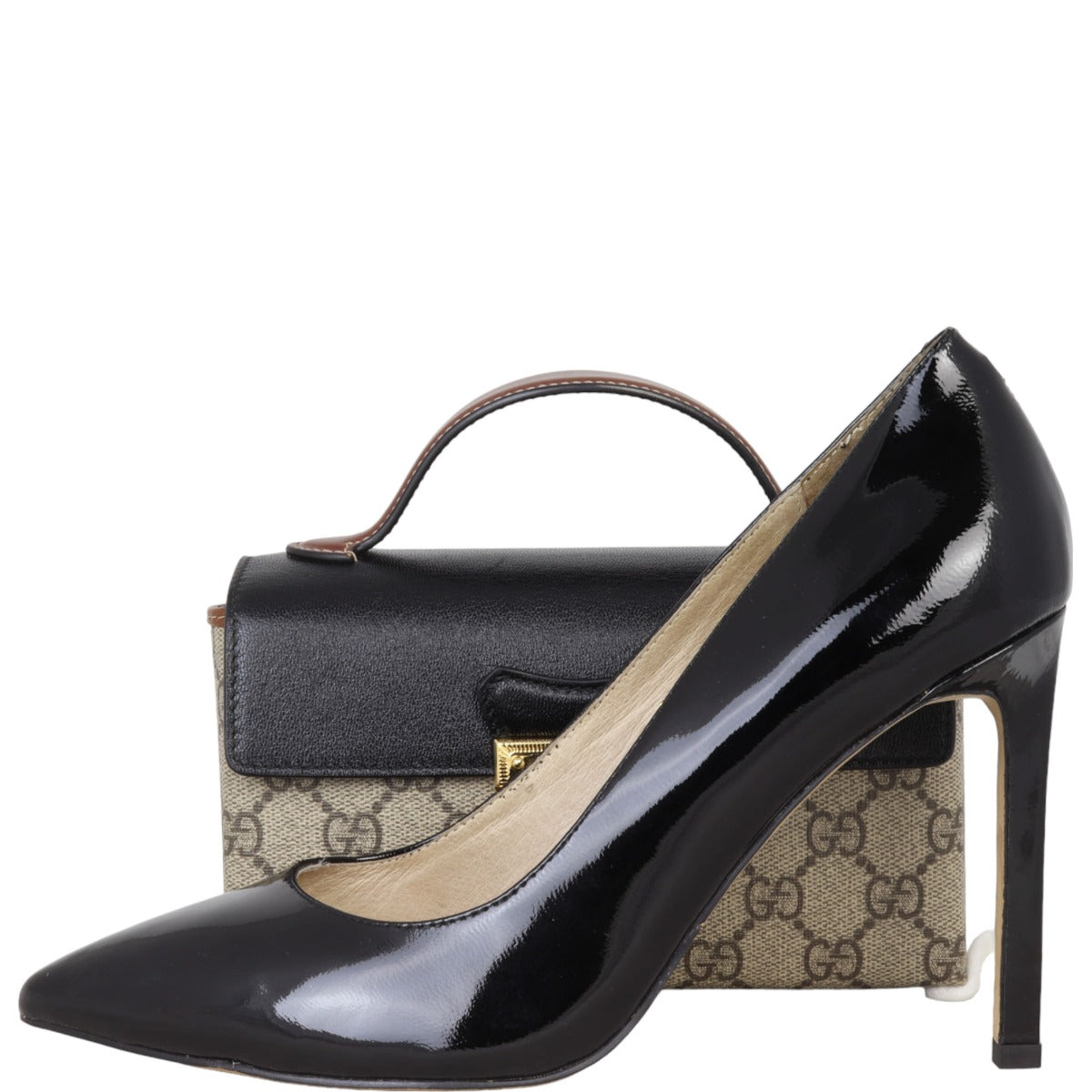 Gucci GG Supreme Padlock Mini Top Handle Shoulder Bag