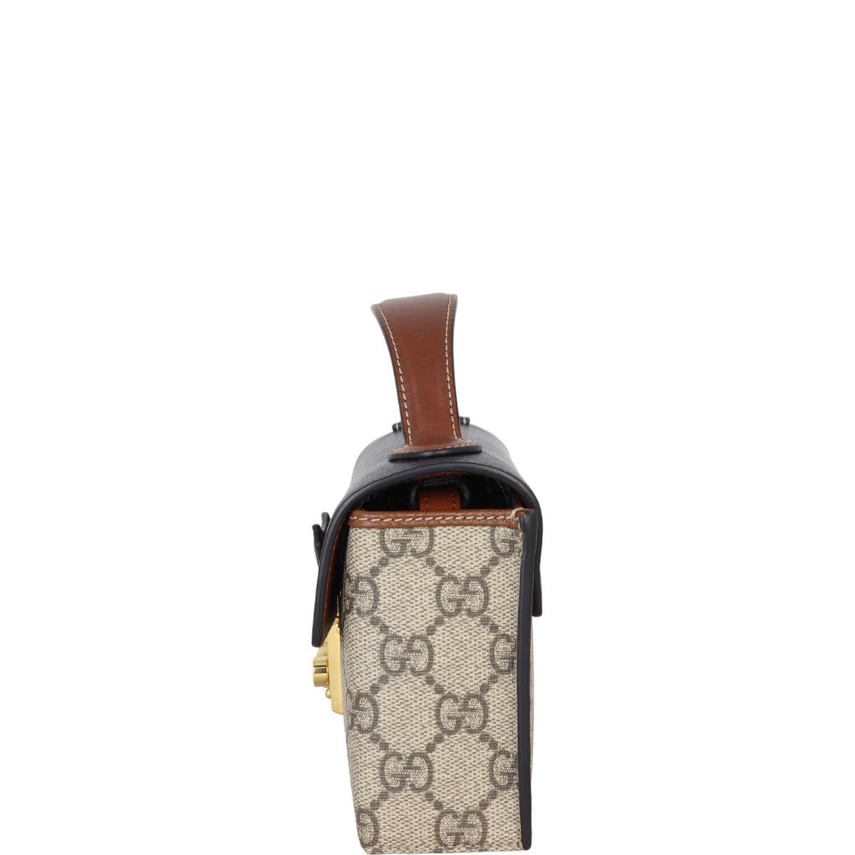 Gucci GG Supreme Padlock Mini Top Handle Shoulder Bag