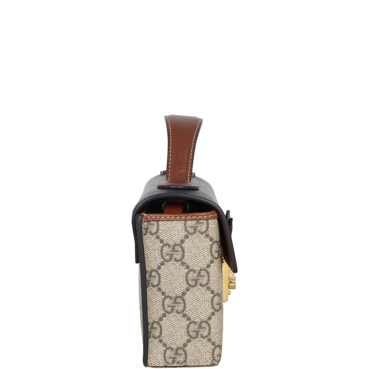 Gucci GG Supreme Padlock Mini Top Handle Shoulder Bag