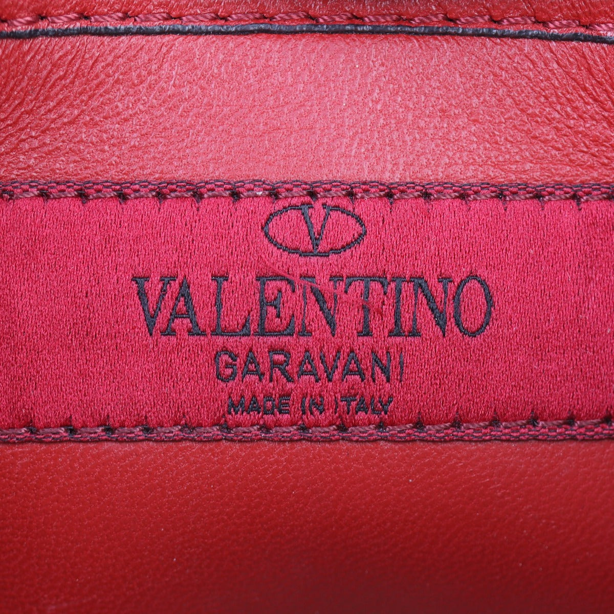 Valentino Rockstud Spike Small Shoulder Bag Interior Stamp