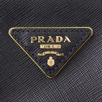 Prada Saffiano Galleria Double Zip Tote Small Front Plate