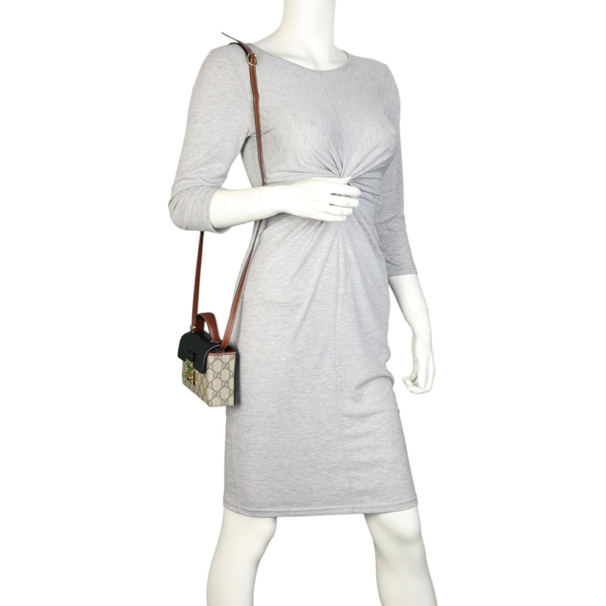 Gucci GG Supreme Padlock Mini Top Handle Shoulder Bag