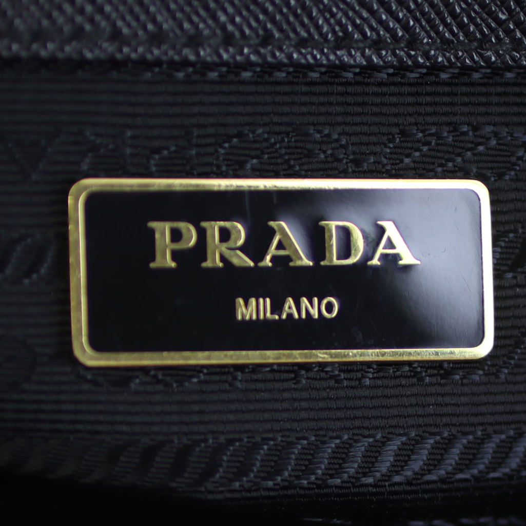 Prada Saffiano Galleria Double Zip Tote Small Interior Plate