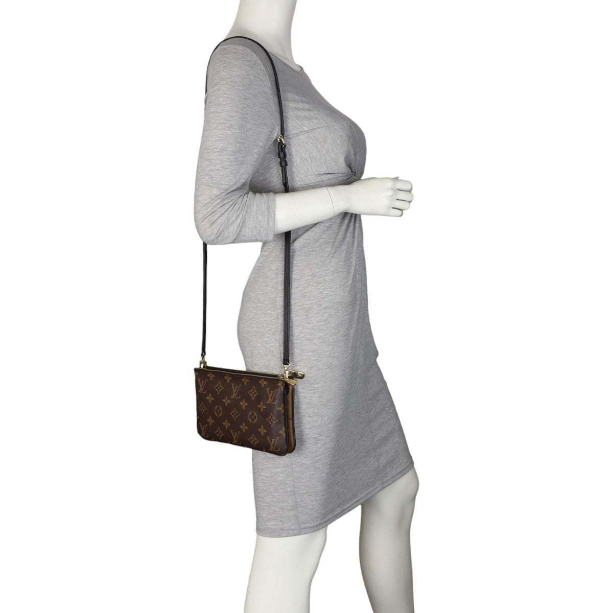 Louis Vuitton Double Zip Pochette Monogram Giant Reverse