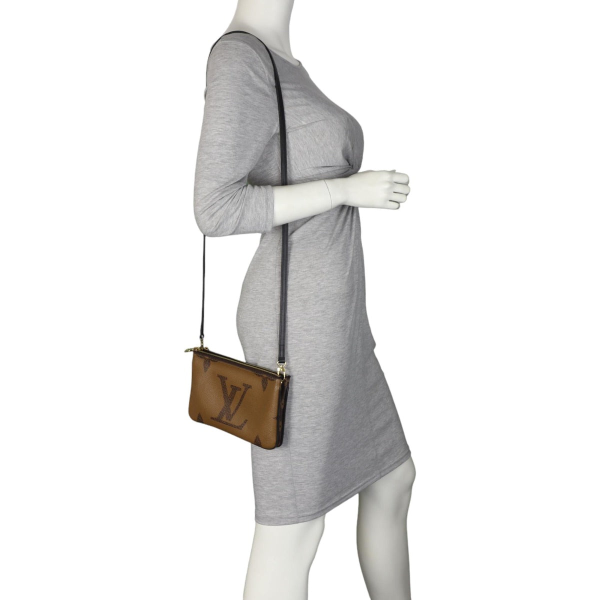 Louis Vuitton Double Zip Pochette Monogram Giant Reverse