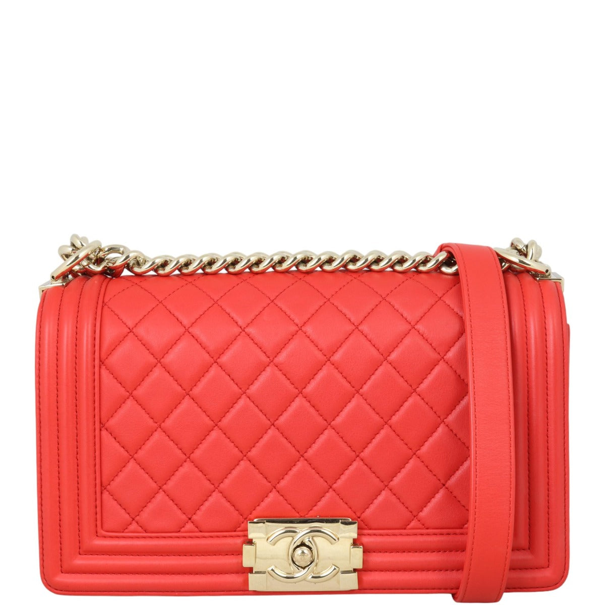 Chanel Boy Old Medium | Red