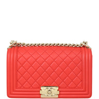Chanel Boy Old Medium | Red