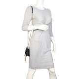 Saint Laurent Kate Tassel Chain Wallet Croc-Embossed