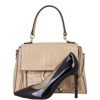 Chloe Faye Day Bag Medium Croc-Embossed