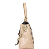 Chloe Faye Day Bag Medium Croc-Embossed