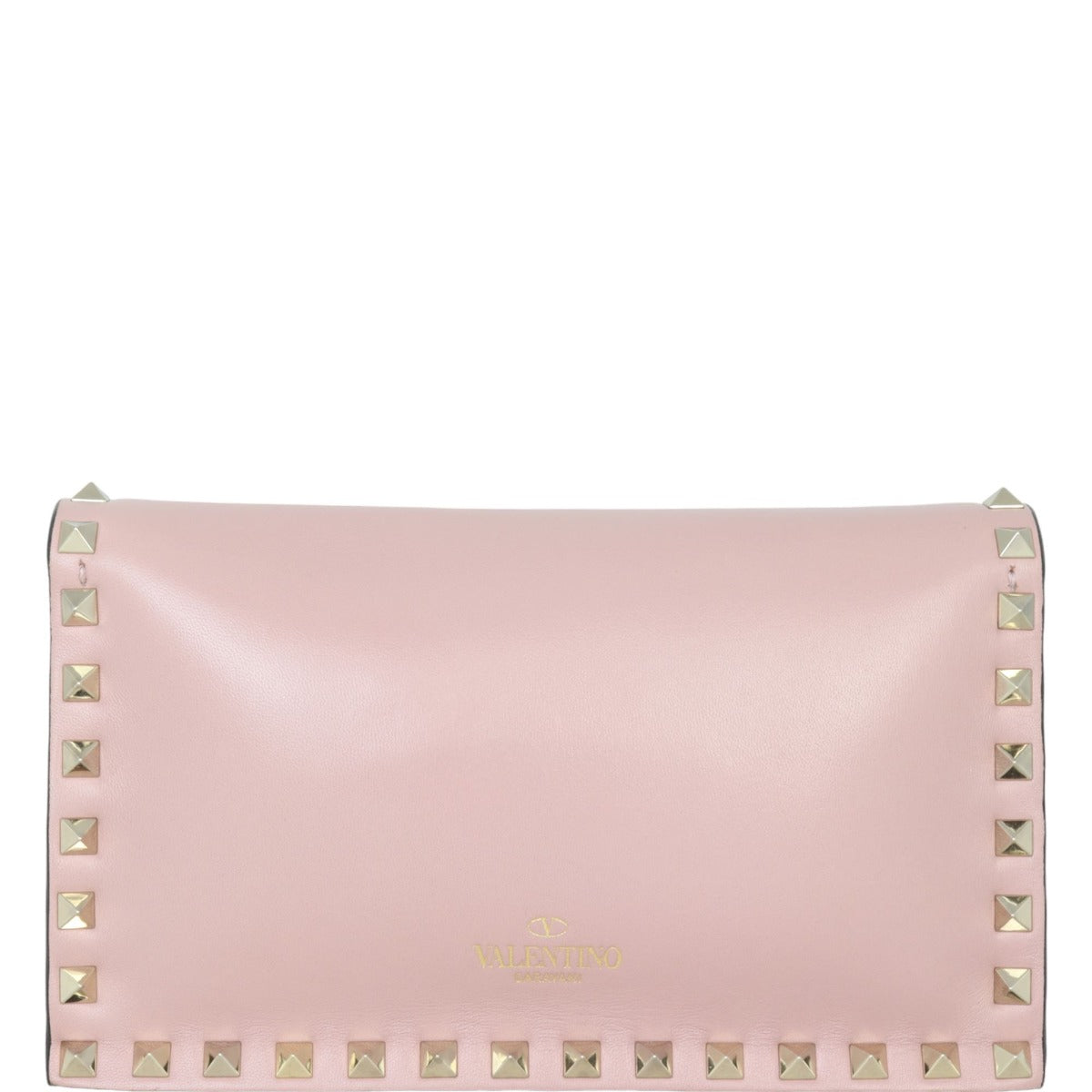 Valentino Rockstud Wristlet Flap Clutch
