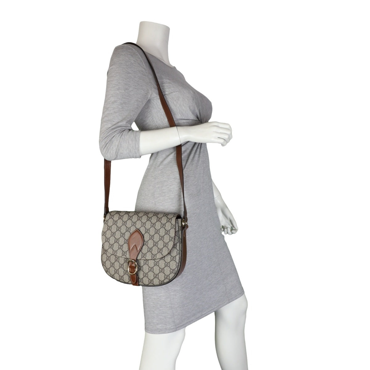 Gucci GG Supreme Saddle Flap Bag