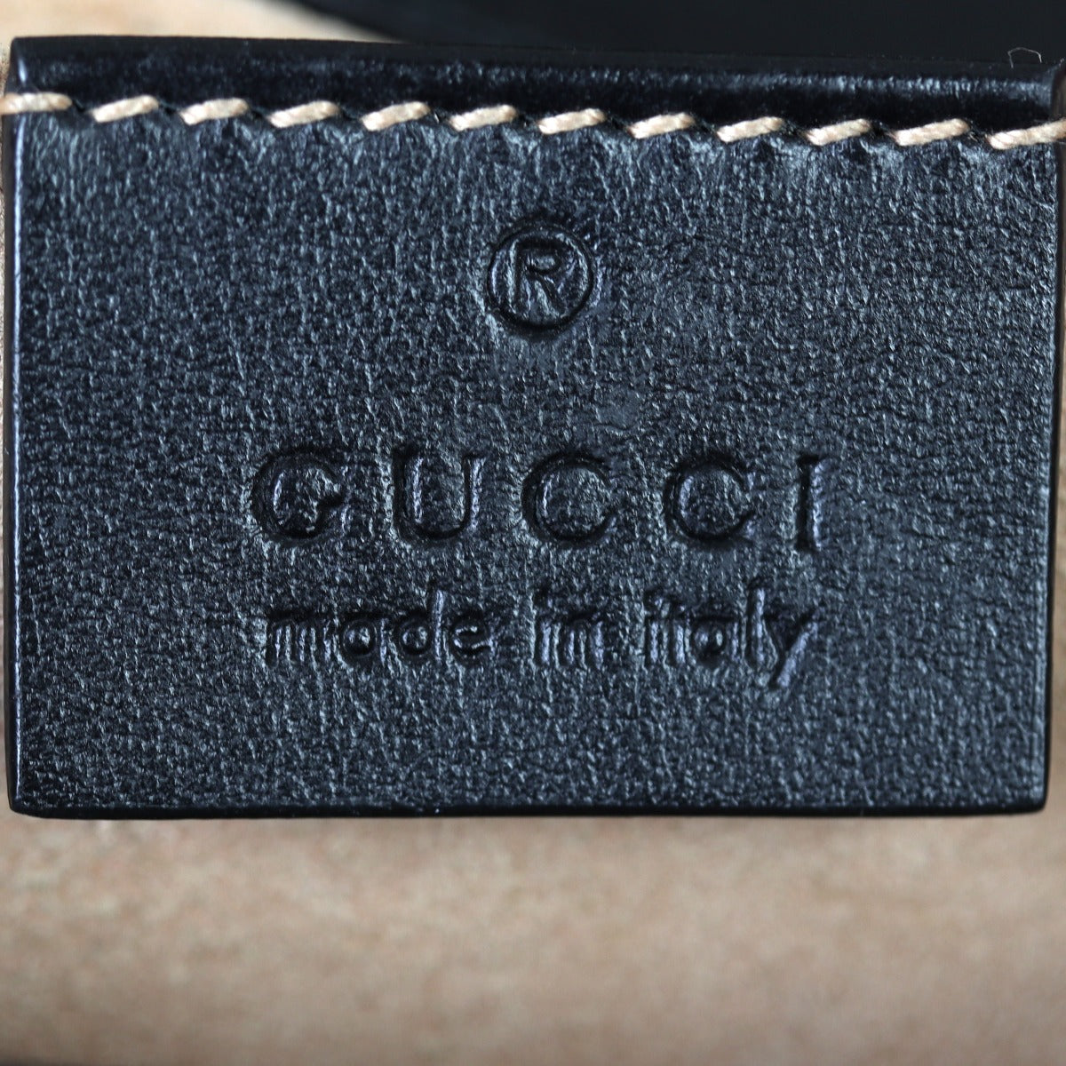 Gucci GG Marmont Matelasse Small Shoulder Bag Interior Stamp