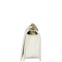 Chanel Boy Old Medium | White Caviar