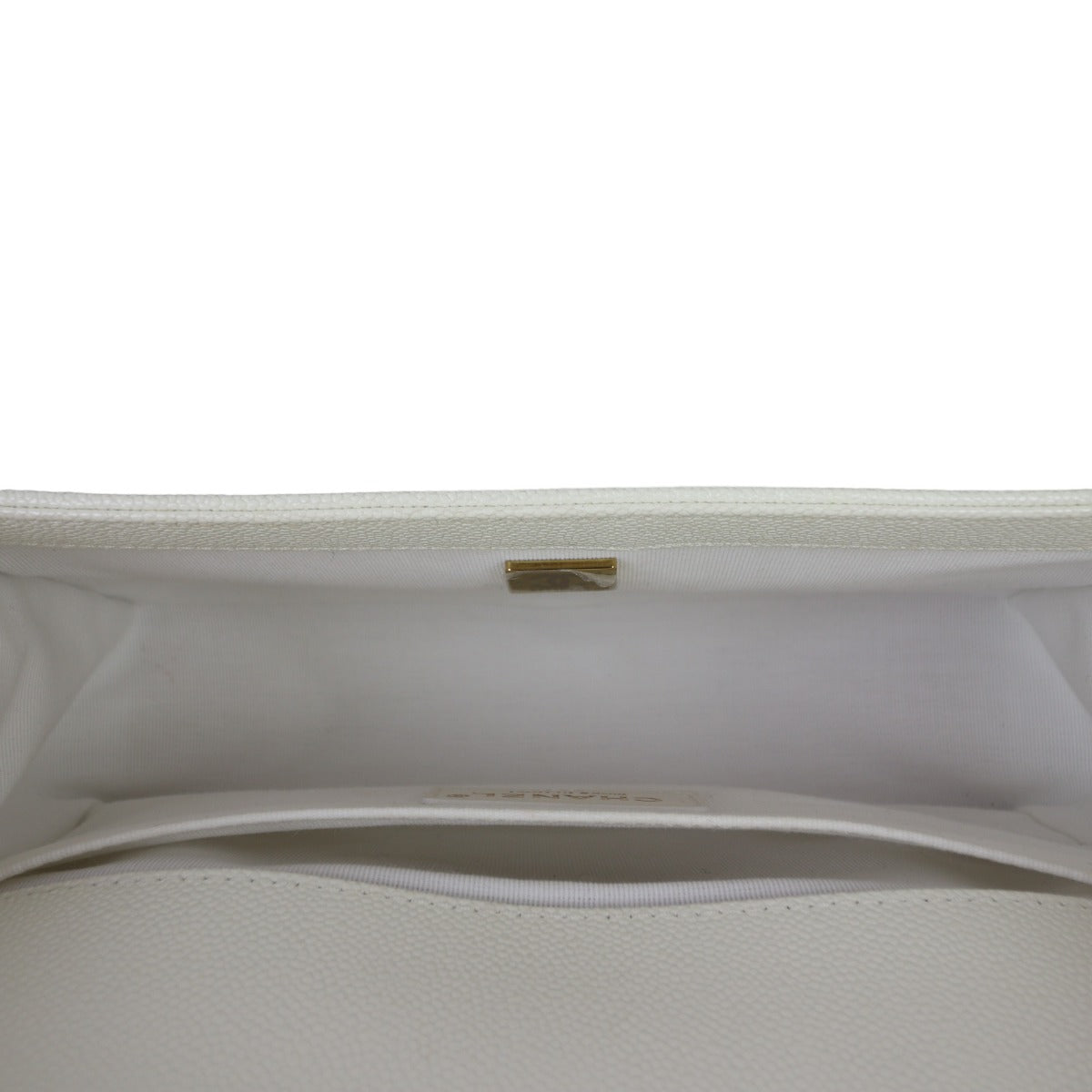 Chanel Boy Old Medium | White Caviar