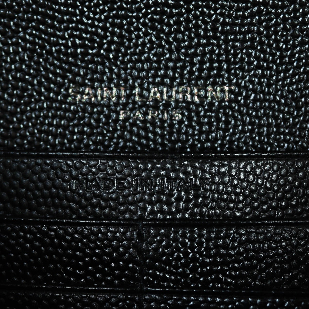 Saint Laurent Cassandre Chain Wallet Interior Stamp