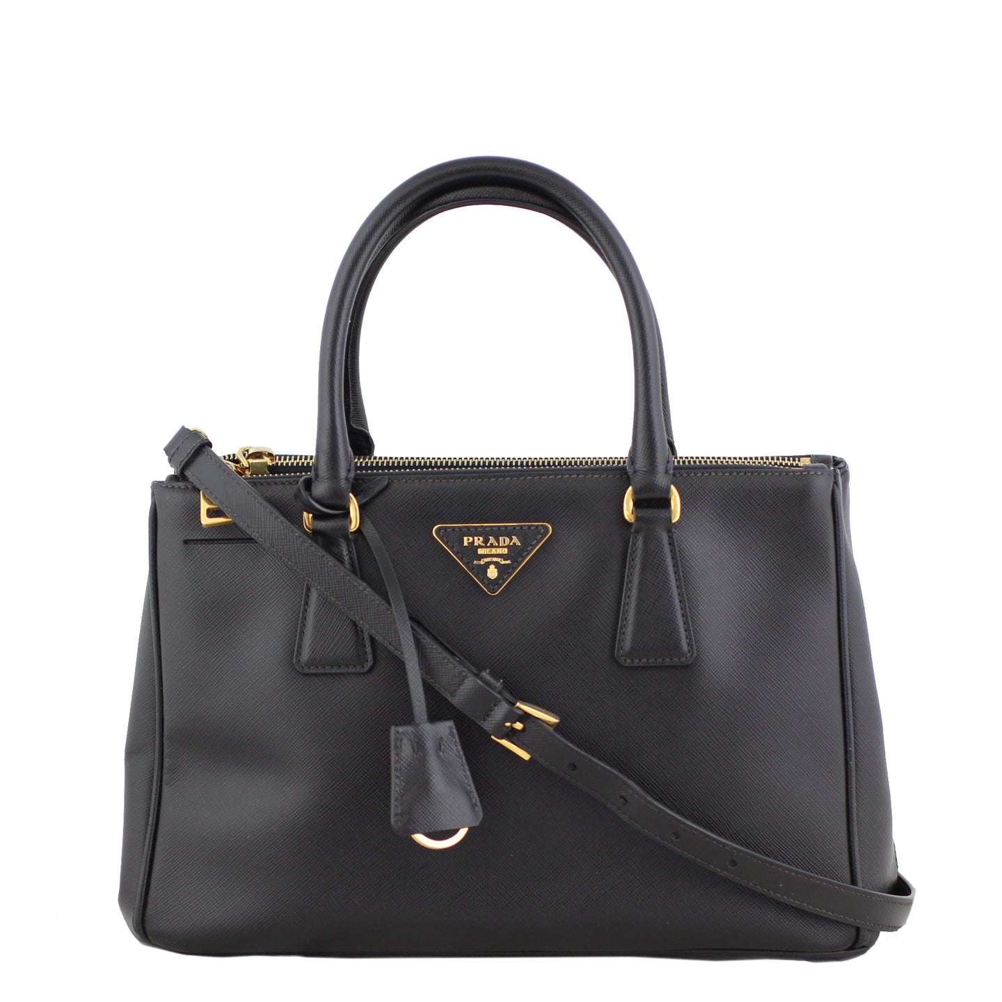 Prada Saffiano Lux Galleria Double Zip Tote Small front