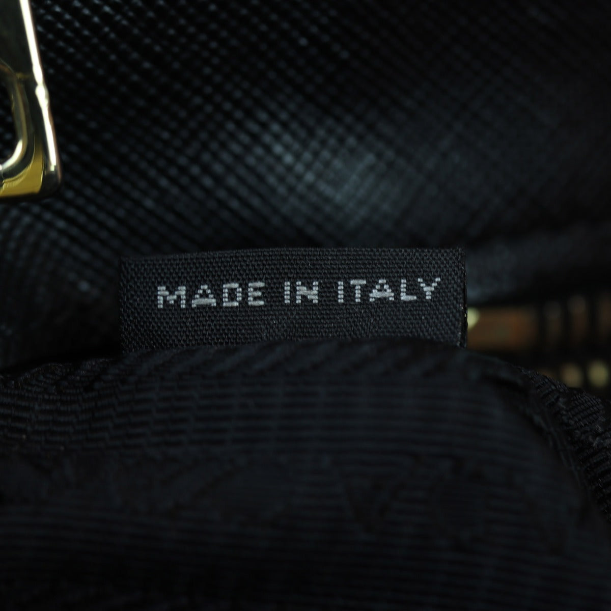 Prada Saffiano Lux Galleria Double Zip Tote Medium Interior Stamp