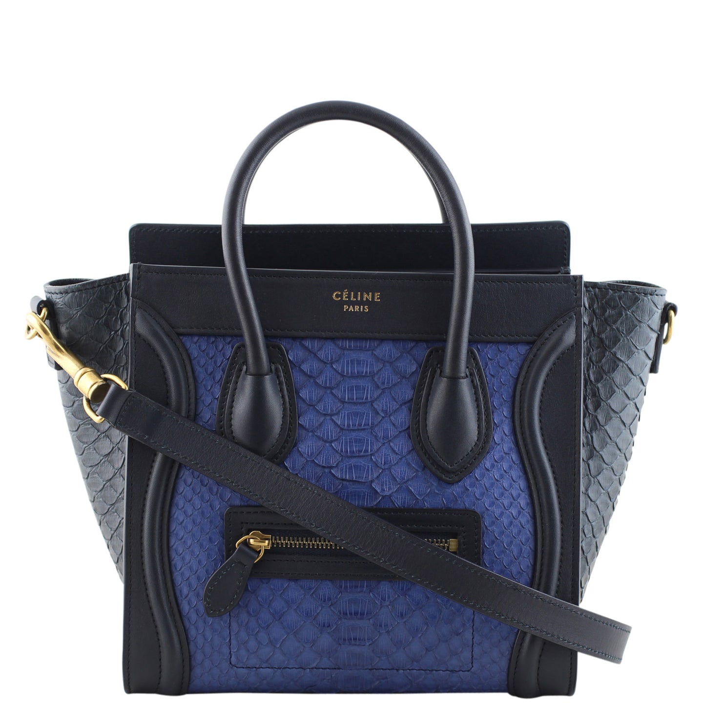 Celine Nano Luggage Tote Python Front 