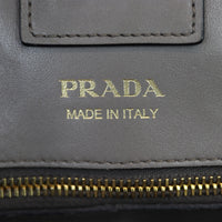 Prada City Calf Bibliotheque Bag Interior Stamp