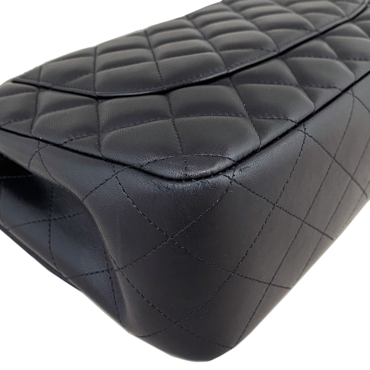 Chanel Classic Double Flap Jumbo Corner Closeup