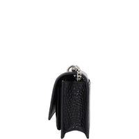 Saint Laurent Sunset Chain Wallet Croc-Embossed