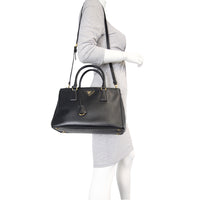 Prada Saffiano Lux Galleria Double Zip Tote Small Man