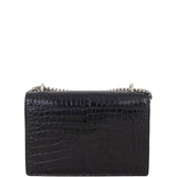 Saint Laurent Sunset Chain Wallet Croc-Embossed