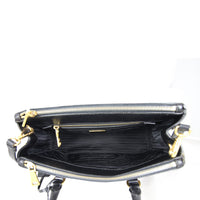 Prada Saffiano Lux Galleria Double Zip Tote Small interior