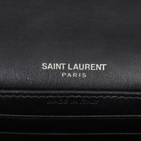 Saint Laurent Sunset Chain Wallet Croc-Embossed