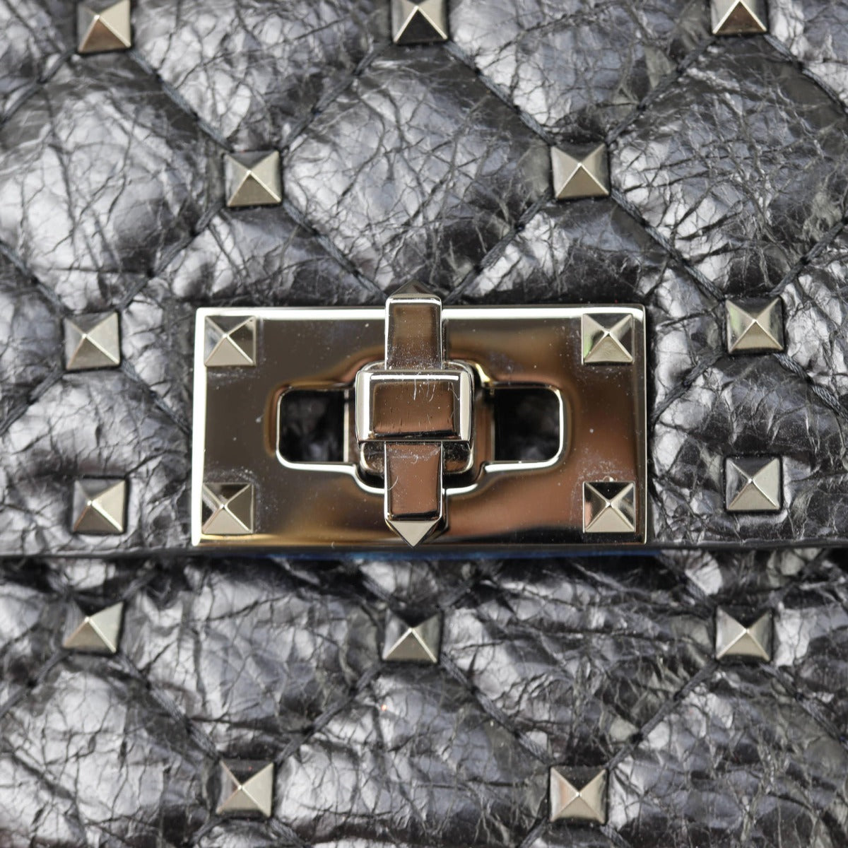 Valentino Rockstud Spike Medium Shoulder Bag Hardware