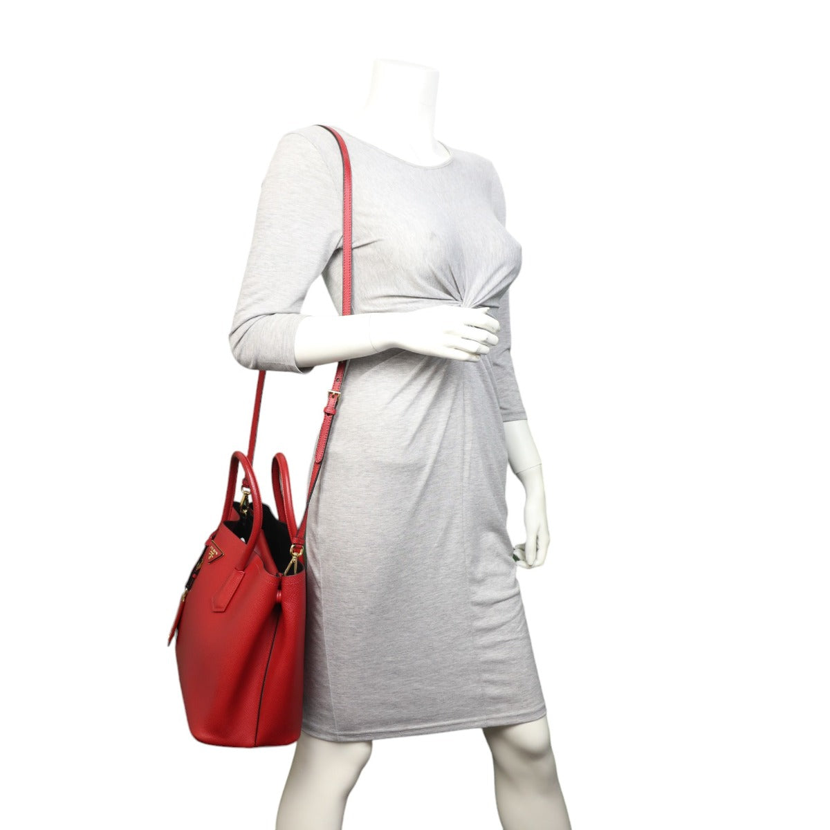 Prada Saffiano Cuir Double Bag Medium