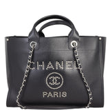 Chanel Deauville Studded Leather Tote Large
