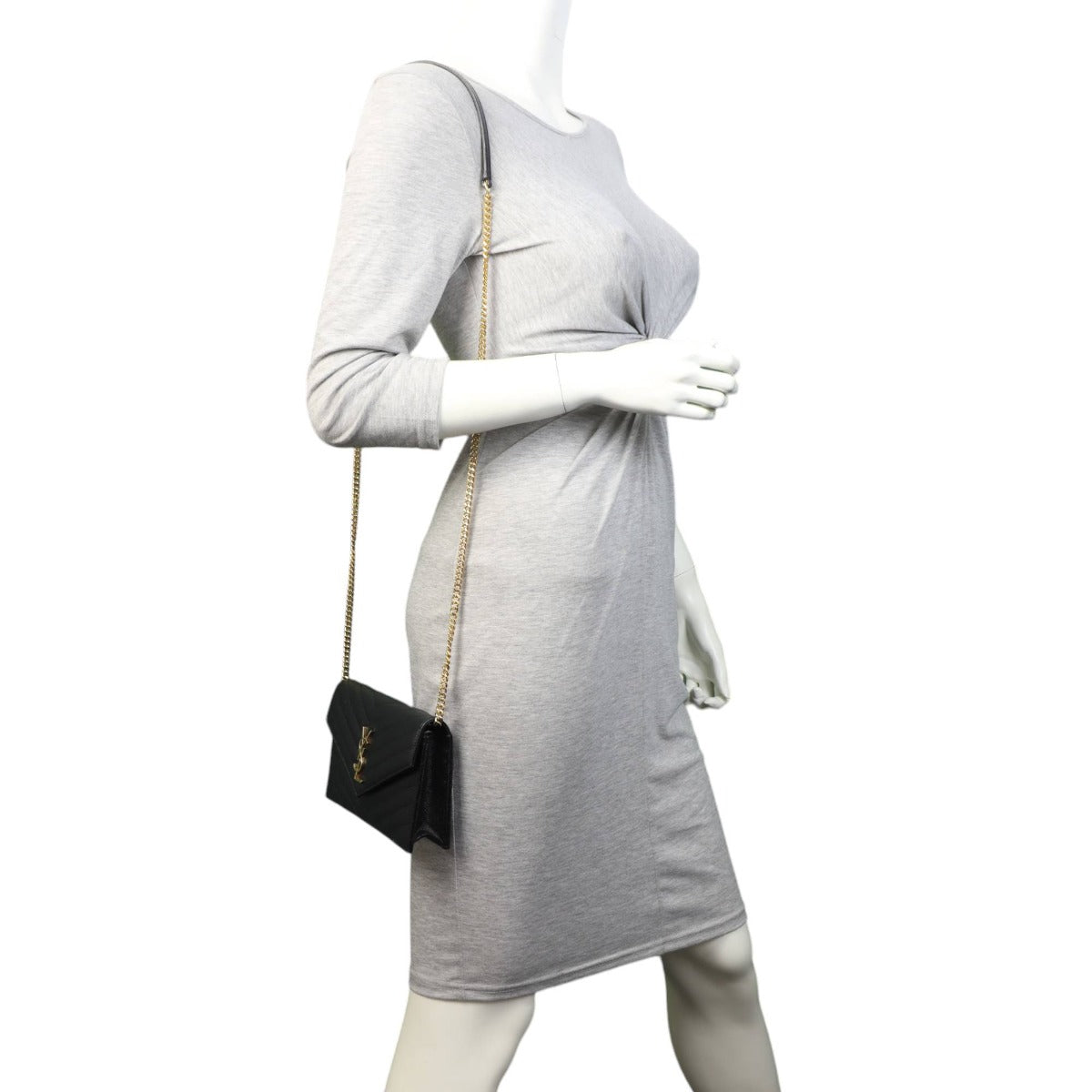 Saint Laurent Cassandre Envelope Chain Wallet