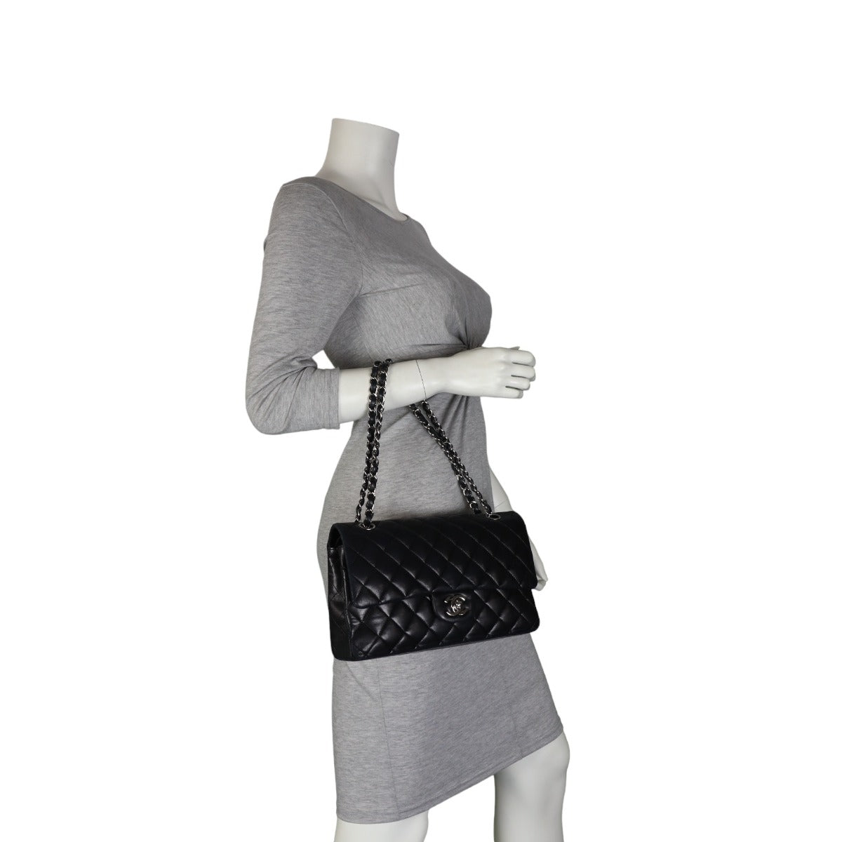 Chanel Classic Double Flap Medium | Black Lambskin 12 Series