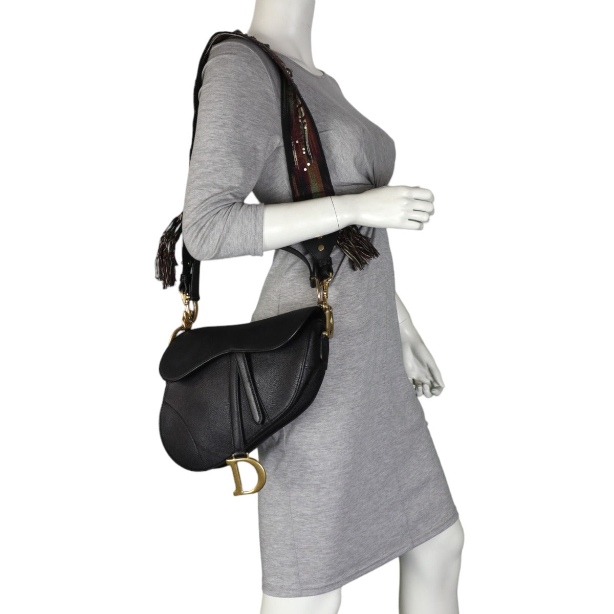 Dior Saddle Bag with Embroidered Strap