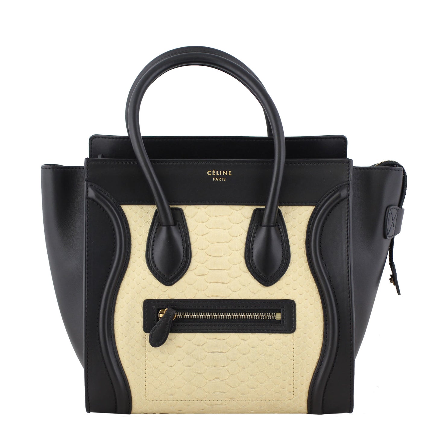 Celine Micro Luggage Tote Python front