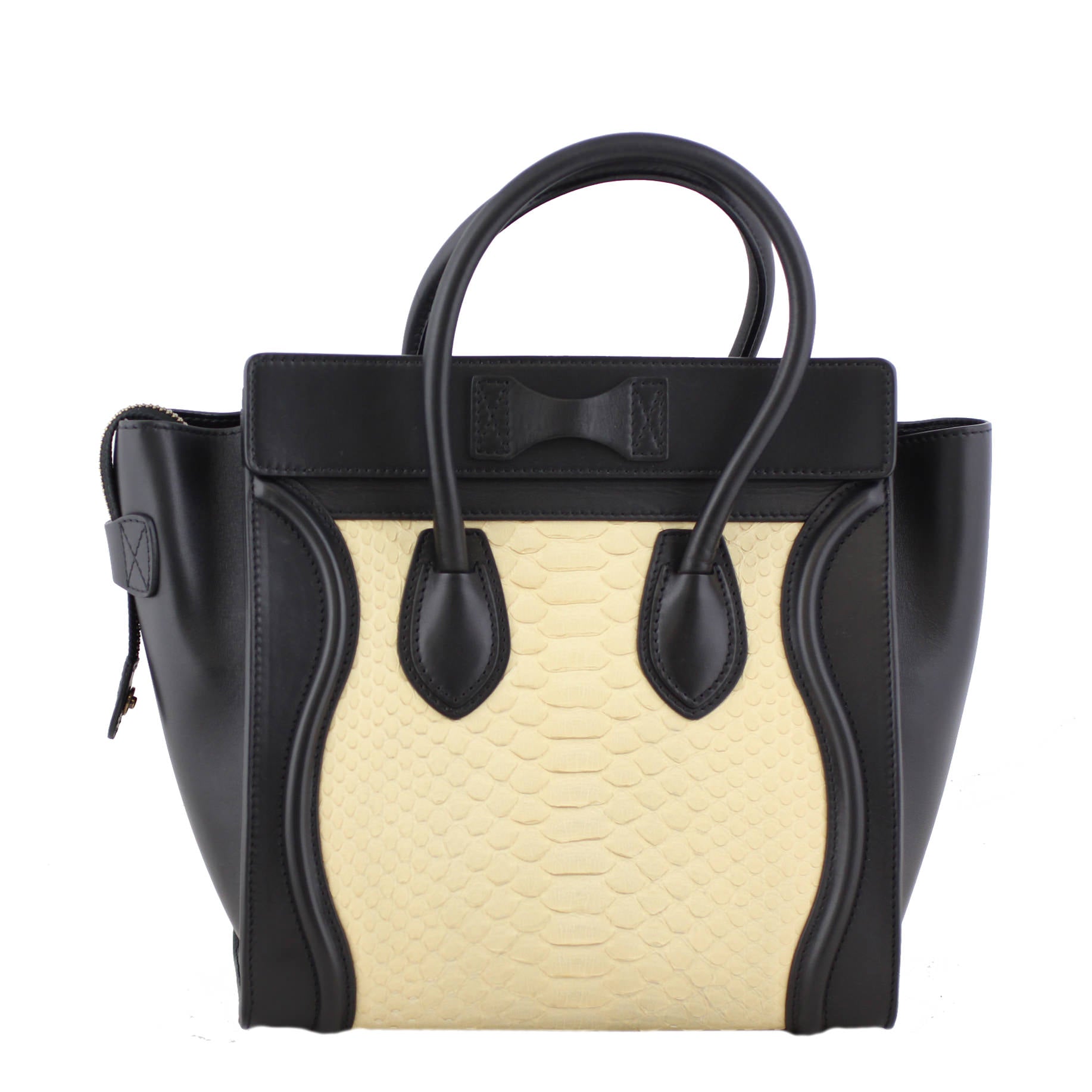 Celine Micro Luggage Tote Python back