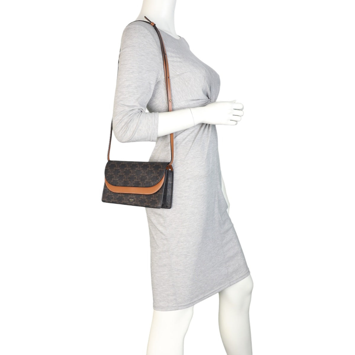 Celine Double Flap Wallet On Strap